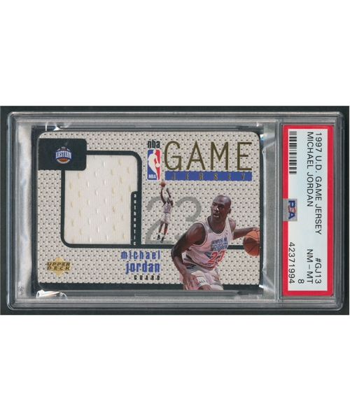 1997-98 Upper Deck Game Jersey (1992 NBA All-Star Game) Michael Jordan - Graded PSA 8