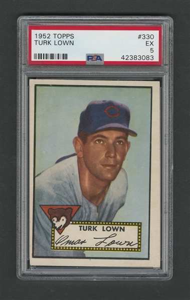 1952 Topps Baseball Card #330 Turk Lown - Graded PSA 5