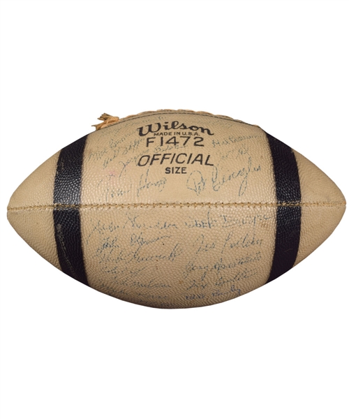 Montreal Alouettes 1955 Team-Signed Football by 38 Including Etcheverry, Patterson, Trawick, Hugo & Coulter