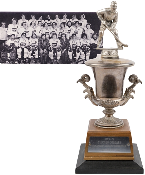 Florent Potvins 1973-74 Chicago Cougars WHA Eastern Division Championship Trophy (13 ½”)