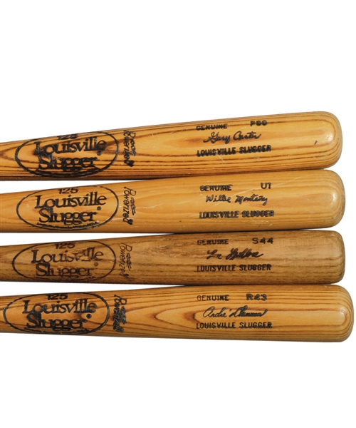 Montreal Expos Early-1980s Game Bat Collection of 4 Including Carter, Dawson, LeFlore and Montanez