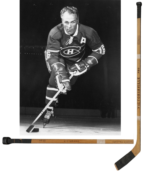 Henri Richards Late-1960s Early-1970s Montreal Canadiens Victoriaville Pro Game-Used Stick