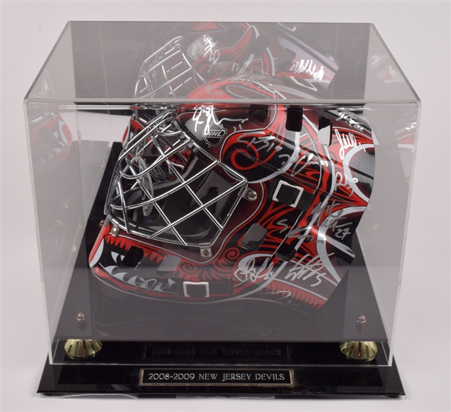 New Jersey Devils 2008-09 Team-Signed Full Size Goalie Mask with COA
