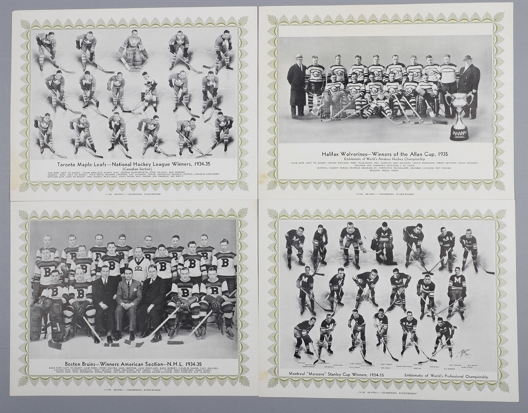1933-34 and 1934-35 CCM Team Picture Near Sets, 1935-36 Triumph Hockey Postcards (4), 1933-34 British Consols Toronto Maple Leafs Team Picture and More!
