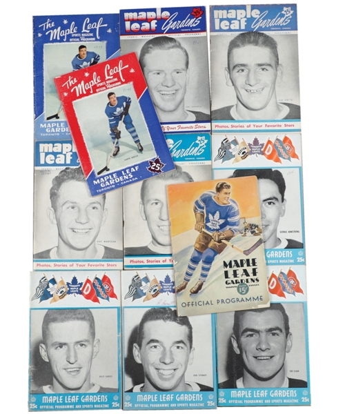 Toronto Maple Leafs 1930s/1990s Hockey Program Collection of 140+