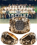 Dennis Owchars 1983-84 Thunder Bay Twins Allan Cup Championship 10K Gold Ring with His Signed LOA
