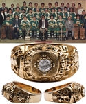 Dennis Owchars 1984-85 Thunder Bay Twins Allan Cup Championship 10K Gold Ring with His Signed LOA