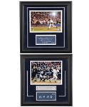 Mariano Rivera (Last Pitch) and Hideki Matsui (Grand Slam) Signed New York Yankees Framed Photos with Steiner COAs