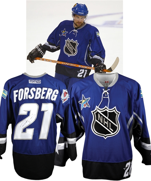 Peter Forsbergs 2003 NHL All-Star Game Western Conference Signed Game-Worn Jersey