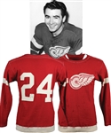 Detroit Red Wings Circa 1937 Game-Worn Wool Jersey Obtained from Jimmy Orlando’s Family