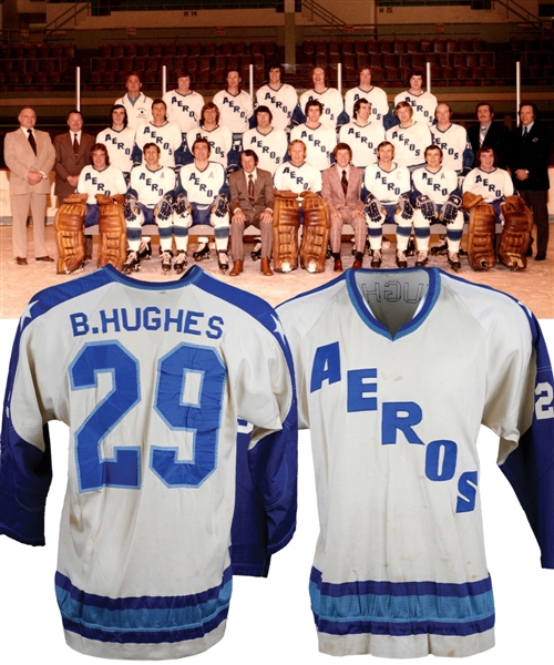 Bill Hughes 1972-73 WHA Houston Aeros Inaugural Season Game-Worn Jersey 