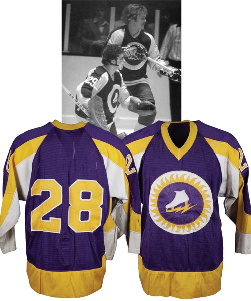 Bob "Butch" Barbers 1973-74 WHA New York Golden Blades Game-Worn Jersey - First and Only Season for Team in WHA