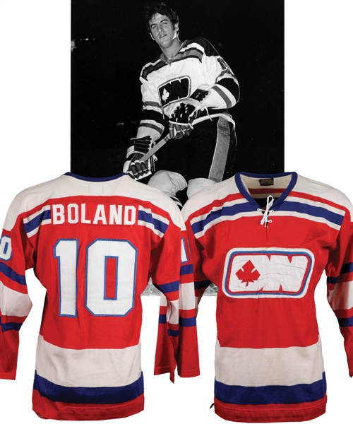 Mike Bolands 1972-73 WHA Ottawa Nationals Game-Worn Jersey - First and Only Season for Team in WHA