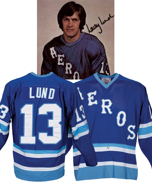 Larry Lunds 1977-78 WHA Houston Aeros Game-Worn Jersey