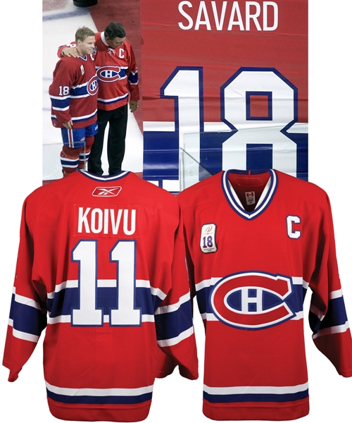 Saku Koivus 2006-07 Montreal Canadiens "Serge Savard Jersey Retirement Night" Game-Worn Captains Jersey