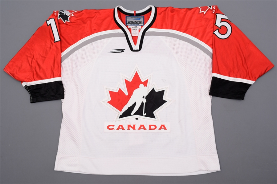Lyne Landrys 1998-99 Team Canada WNT - U22 Game-Worn Jersey with LOA