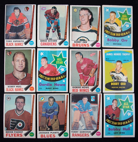 1969-70 to 1974-75 O-Pee-Chee Hockey Set and Near Complete Set Collection of 5