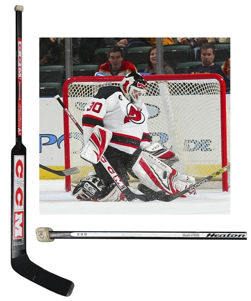 Martin Brodeurs 2005-06 New Jersey Devils Signed CCM Game-Used Stick 
