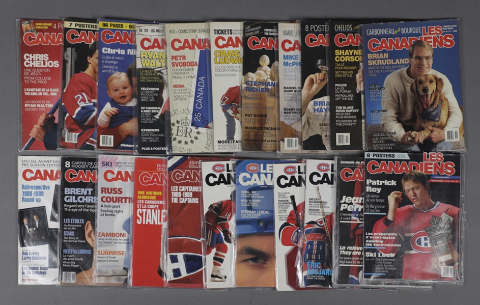 Montreal Canadiens 1985-86 to 2009-10 "Les Canadiens" Magazine Near Complete Run of 140+