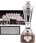 Bryan Trottiers 1983-84 New York Islanders Prince of Wales Championship Trophy with Family LOA