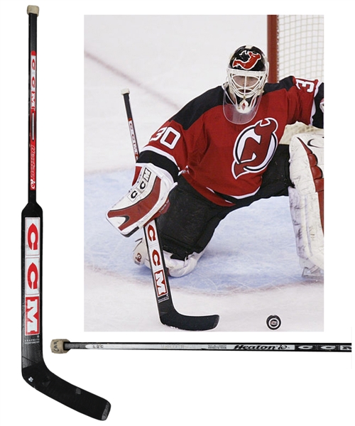 Martin Brodeurs 2003-04 New Jersey Devils CCM Game-Used Stick - Vezina and William M. Jennings Trophy Season!