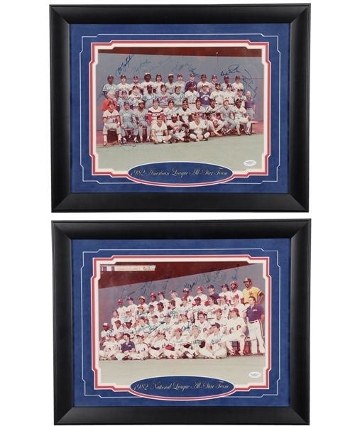 1982 MLB American League and National League All-Stars Team-Signed Framed Photos with JSA LOAs