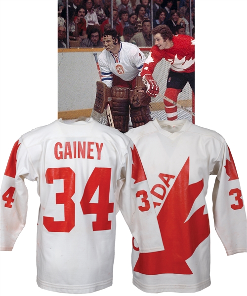 Bob Gaineys 1976 Canada Cup Team Canada Game-Worn Jersey with LOA