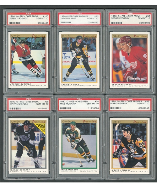 1990-91 O-Pee-Chee Premier Hockey PSA-Graded Complete 132-Card Set - All Graded PSA 10 GEM MT