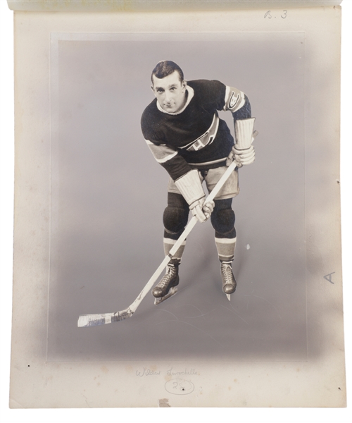 Wildor Larochelle 1933-34 World Wide Gum Ice Kings V357 Original Hockey Card Production Artwork