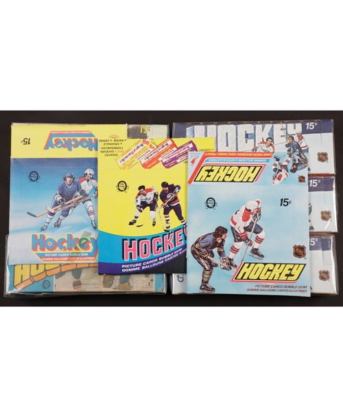 1975-76 to 1978-79 Topps, O-Pee-Chee and O-Pee-Chee WHA Hockey Card Display Box Collection of 11