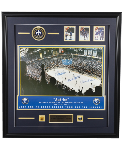 Buffalo Sabres "The French Connection" Multi-Signed Framed Photo Montage (31" x 32 1/2")