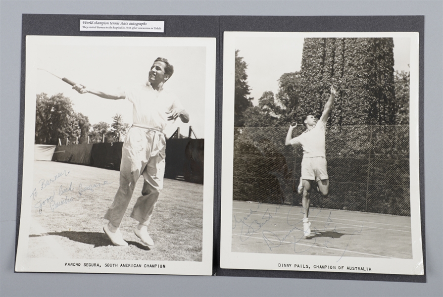 Tennis Greats Jack Kramer (2), Pancho Segura and Dinny Pails Vintage Signed Late-1940s Photos (4)