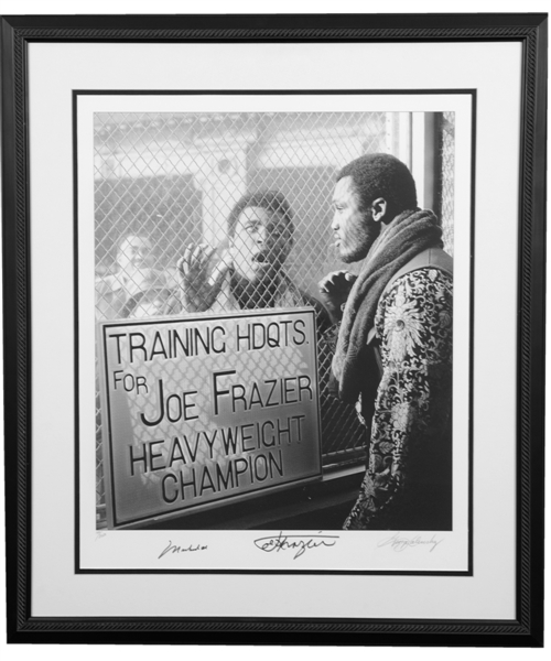 Muhammad Ali and Joe Frazier Dual-Signed Limited-Edition Framed George Kalinsky Print #191/250 (26 ½” x 31”)