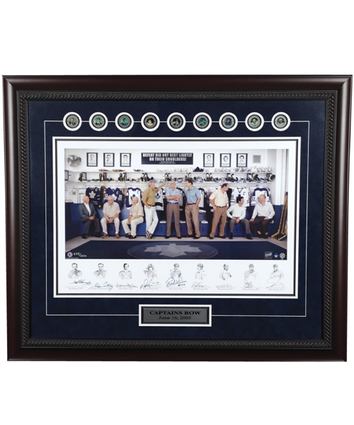 Toronto Maple Leafs "Captains Row" Multi-Signed Framed Limited-Edition Lithograph (31” x 37”)