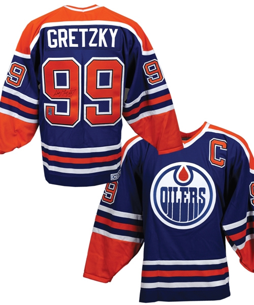 Wayne Gretzky Signed Edmonton Oilers Captains Vintage Jersey with WGA COA