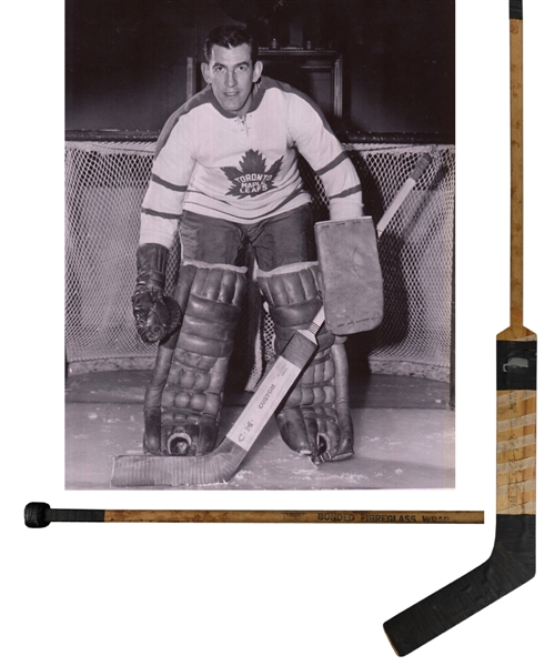 Don Simmons Circa 1963-64 Toronto Maple Leafs CCM "Bower" Game-Used Stick from Don Simmons Personal Collection with Family LOA