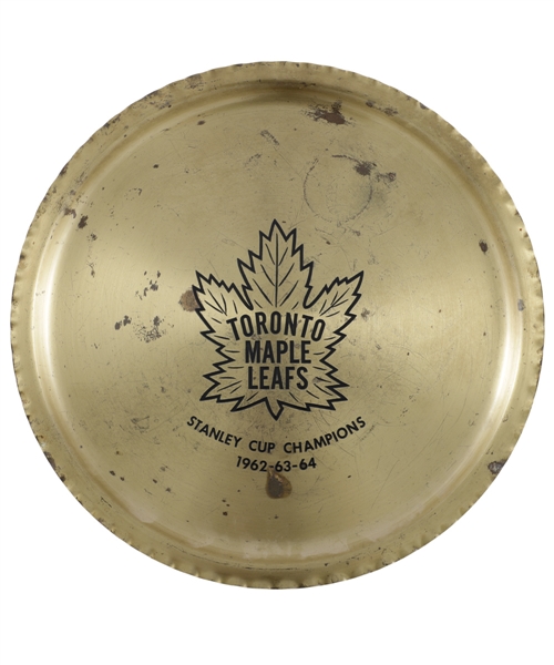 Don Simmons 1962-63-64 Stanley Cup Champions Tray with Family LOA (15")