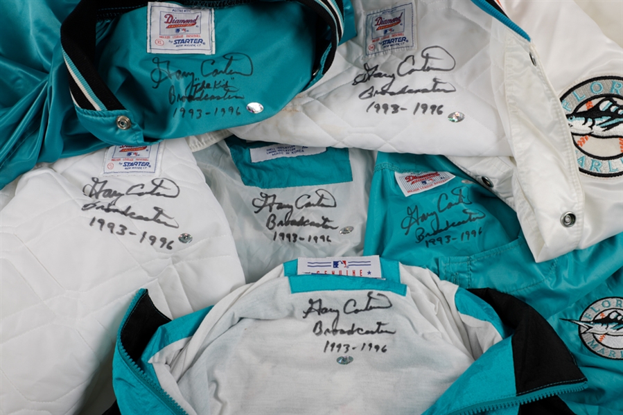 Gary Carter Signed Florida Marlins Jacket and Pant Collection of 8
