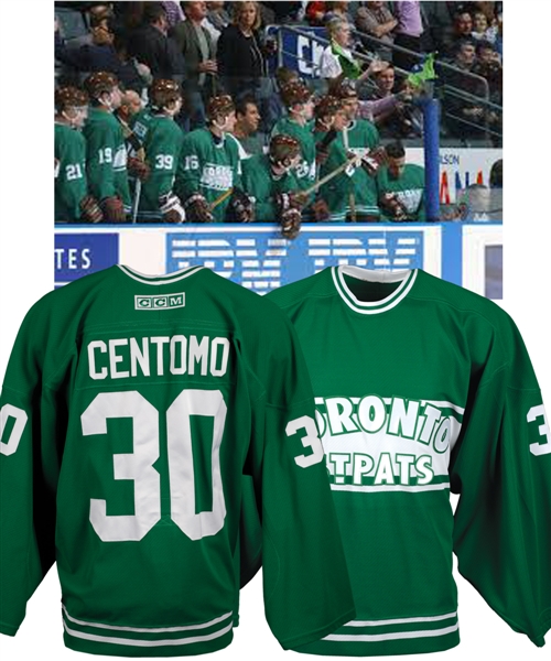 Sebastien Centomos March 2nd 2002 Maple Leafs "Toronto St. Pats" Game-Worn Jersey with Team LOA
