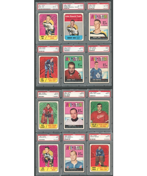 1967-68 Topps Hockey PSA-Graded Complete 132-Card Set - 12th Current Finest PSA Set with 8.126 Set Rating