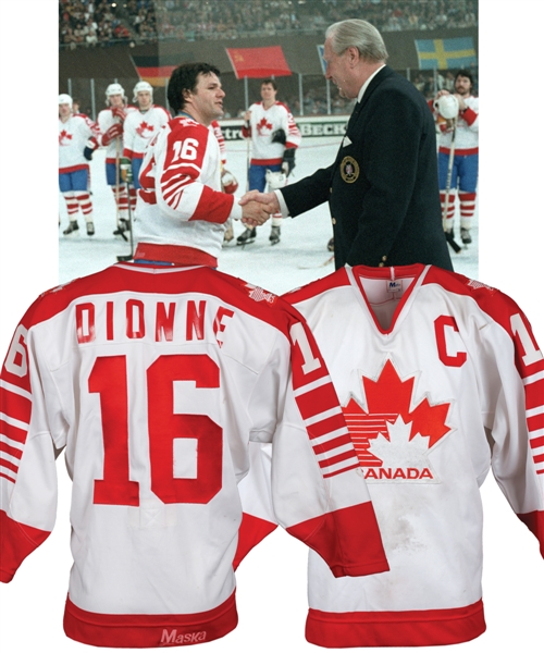 Marcel Dionnes 1983 World Championships Team Canada Game-Worn Captains Jersey - Photo-Matched!