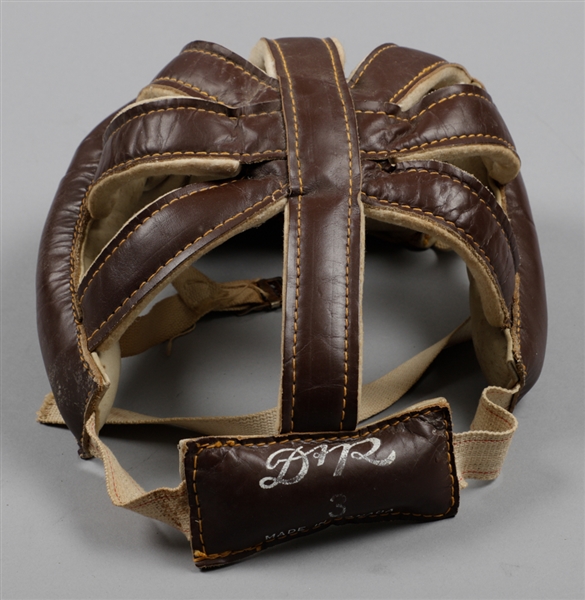 Vintage D&R (Daigneault-Rolland) Leather Hockey Helmet