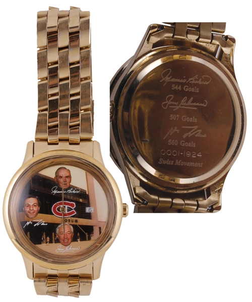 Jean Beliveaus "Montreal Classic" Richard, Beliveau and Lafleur Limited-Edition Watch #1/1924 in Original Box with LOA