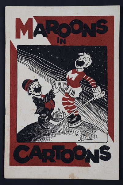 Montreal Maroons 1930 "Maroons in Cartoons" Book - Benedict, Stewart, Seibert, Smith, Dutton