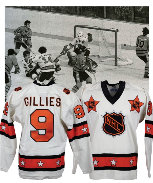 Clark Gillies 1977 NHL All-Star Game Campbell Conference Game-Issued Jersey Plus NHL Documents with His Signed LOA
