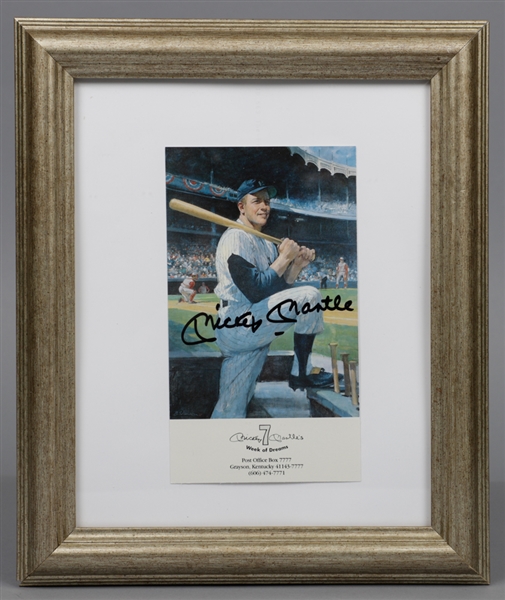Deceased HOFers Mickey Mantle (New York Yankees) and Ted Williams (Boston Red Sox) Signed Framed Pictures with JSA LOAs