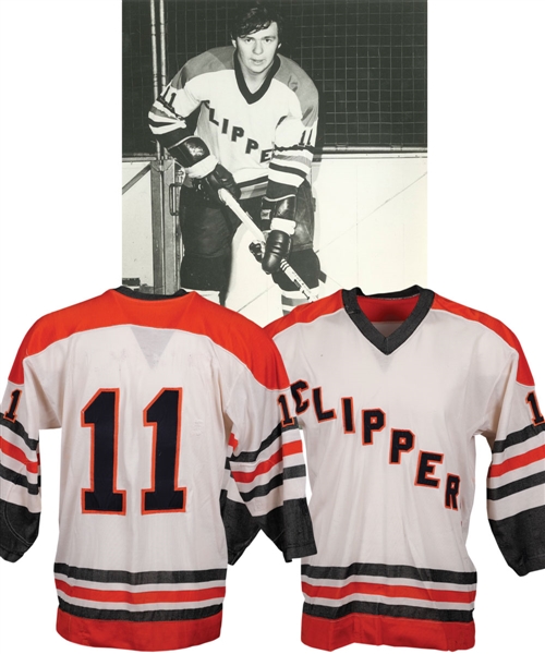 Moe St. Jacques 1972-73 AHL Baltimore Clippers Game-Worn Jersey - Team Repairs! - Photo-Matched!