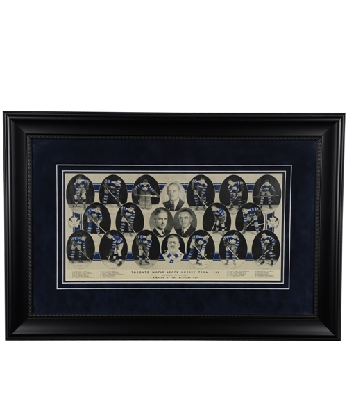 Toronto Maple Leafs 1931-32 Stanley Cup Champions Framed Team Photo with LOA (19” x 28”)