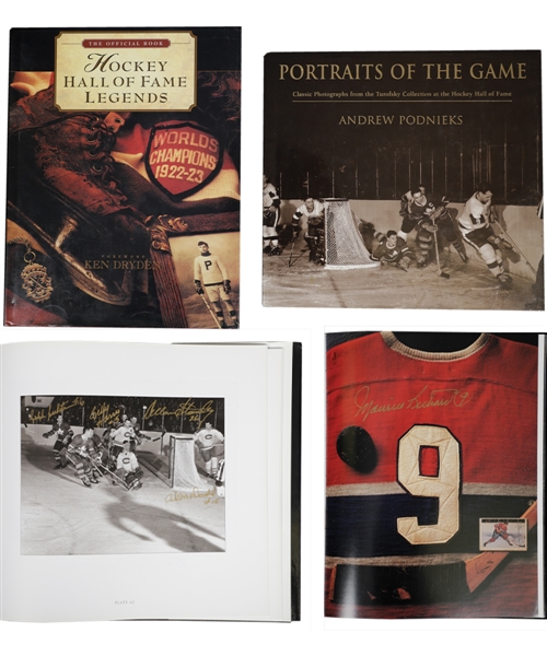 "Portraits of the Game" and "Hockey Hall of Fame Legends" Books Signed by 135+ Past Players