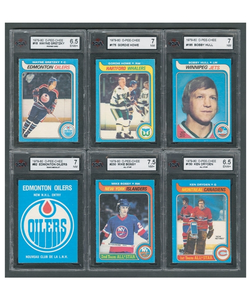 1979-80 O-Pee-Chee Hockey KSA-Graded Complete 396-Card Set with KSA 6.5 Wayne Gretzky RC